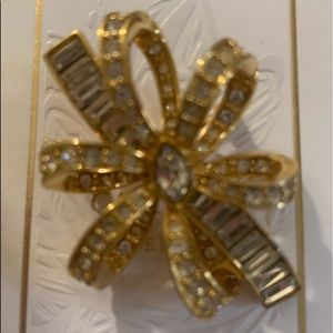 Gold Plated CZ brooch